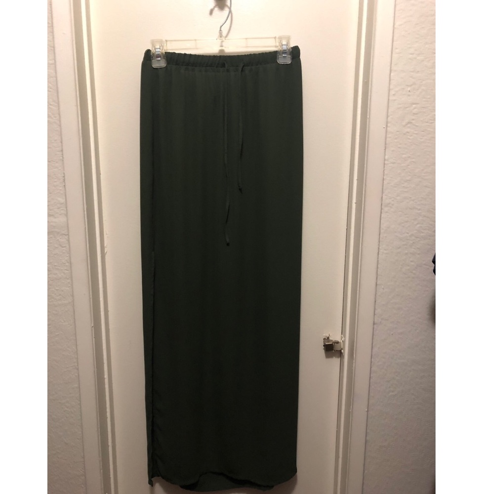 Hunter Green Maxi Skirt